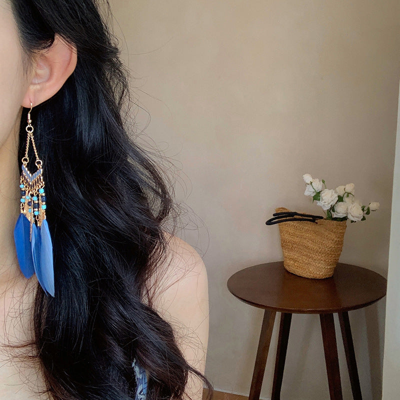 Alloy Rice Bead Dangle Earrings - Carri's Cache