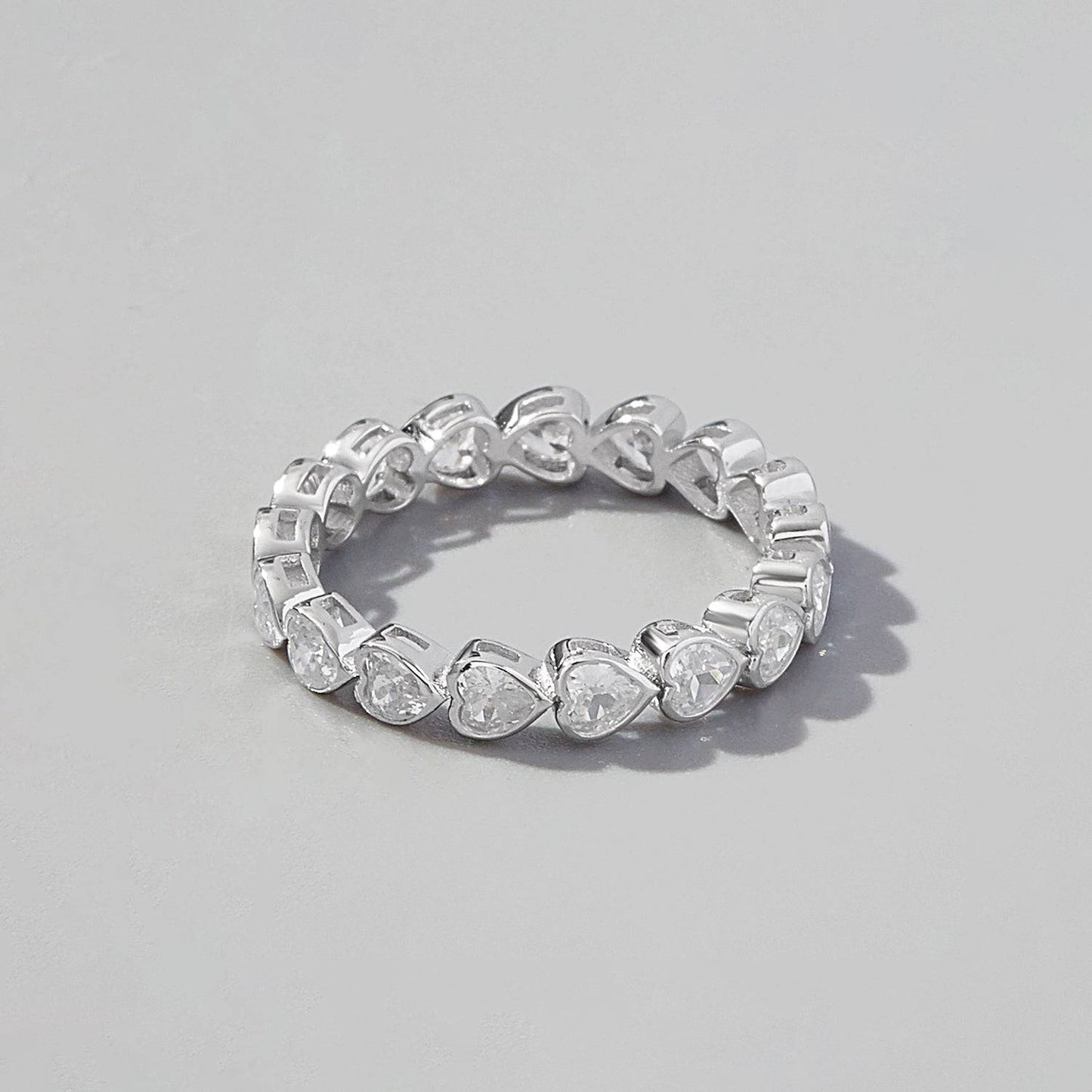 925 Sterling Silver Zircon Heart Ring - Carri's Cache