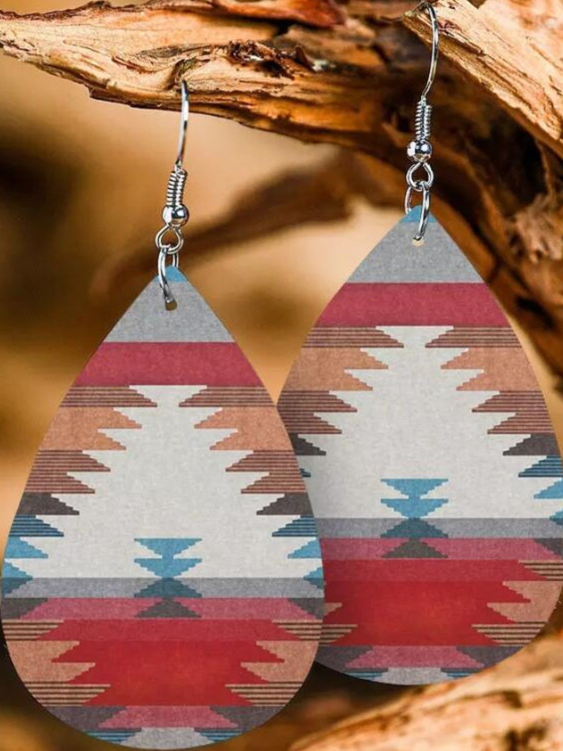 Printed PU Leather Dangle Earrings - Carri's Cache