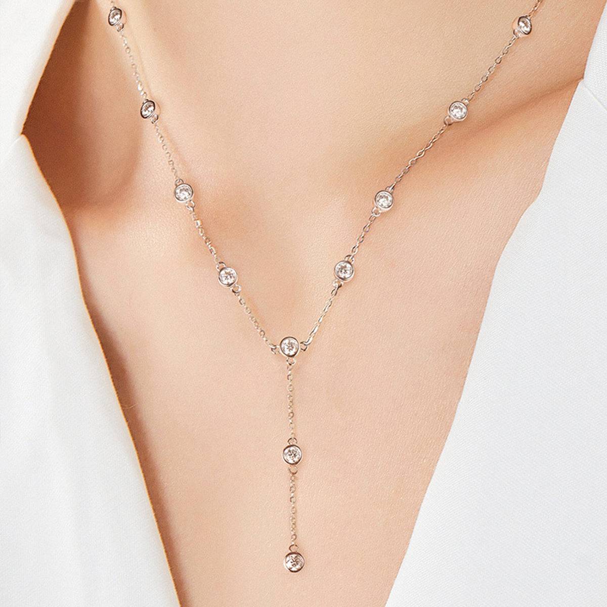 Moissanite 925 Sterling Silver Necklace - Carri's Cache