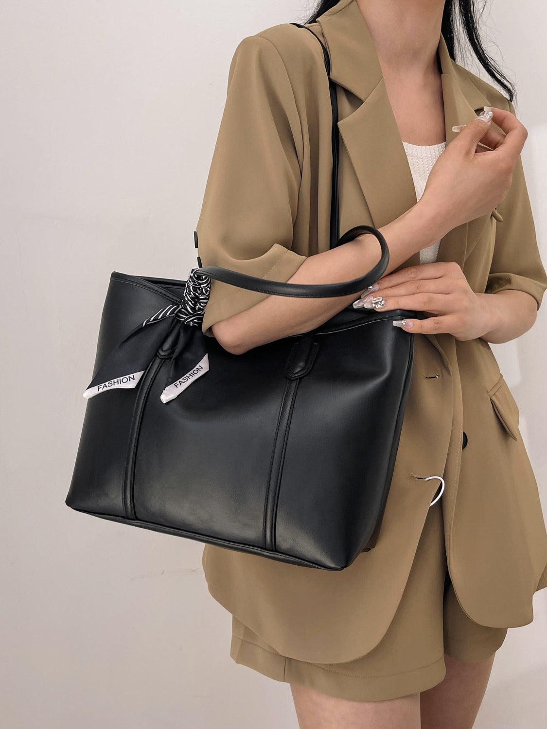 PU Leather Tote Bag - Carri's Cache