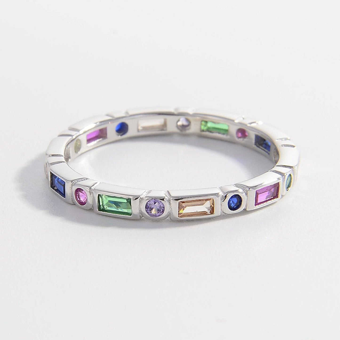 925 Sterling Silver Inlaid Zircon Ring - Carri's Cache