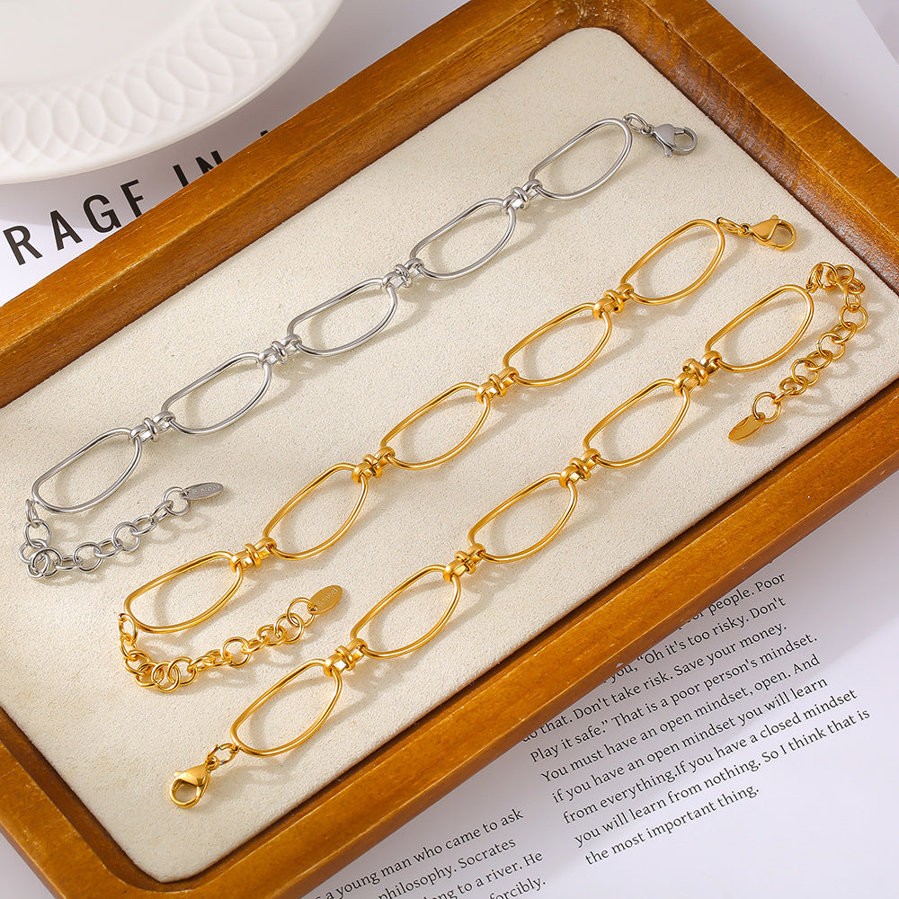 Titanium Steel Chain Bracelet - Carri's Cache
