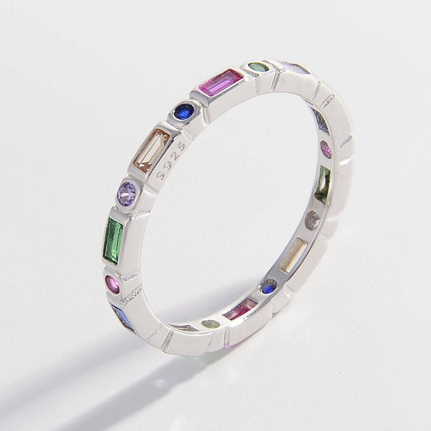 925 Sterling Silver Inlaid Zircon Ring - Carri's Cache