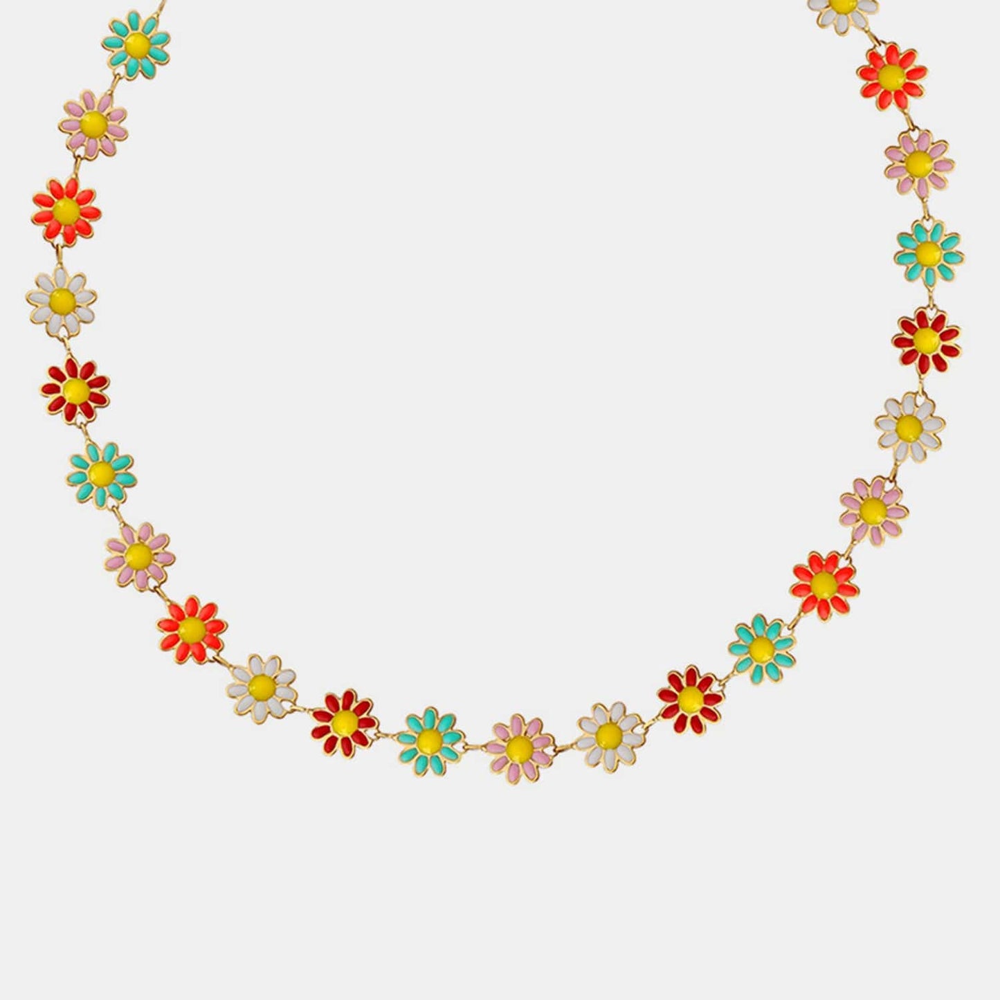 Titanium Steel Oil Drip Flower Necklace - Carri's Cache