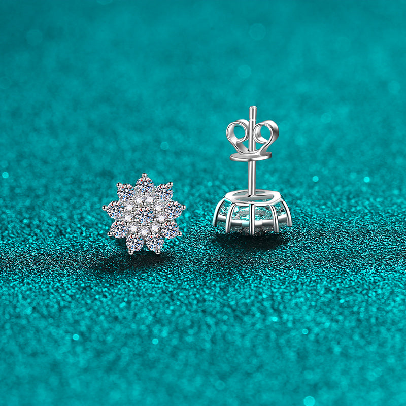 925 Sterling Silver Moissanite Zircon Stud Earrings - Carri's Cache