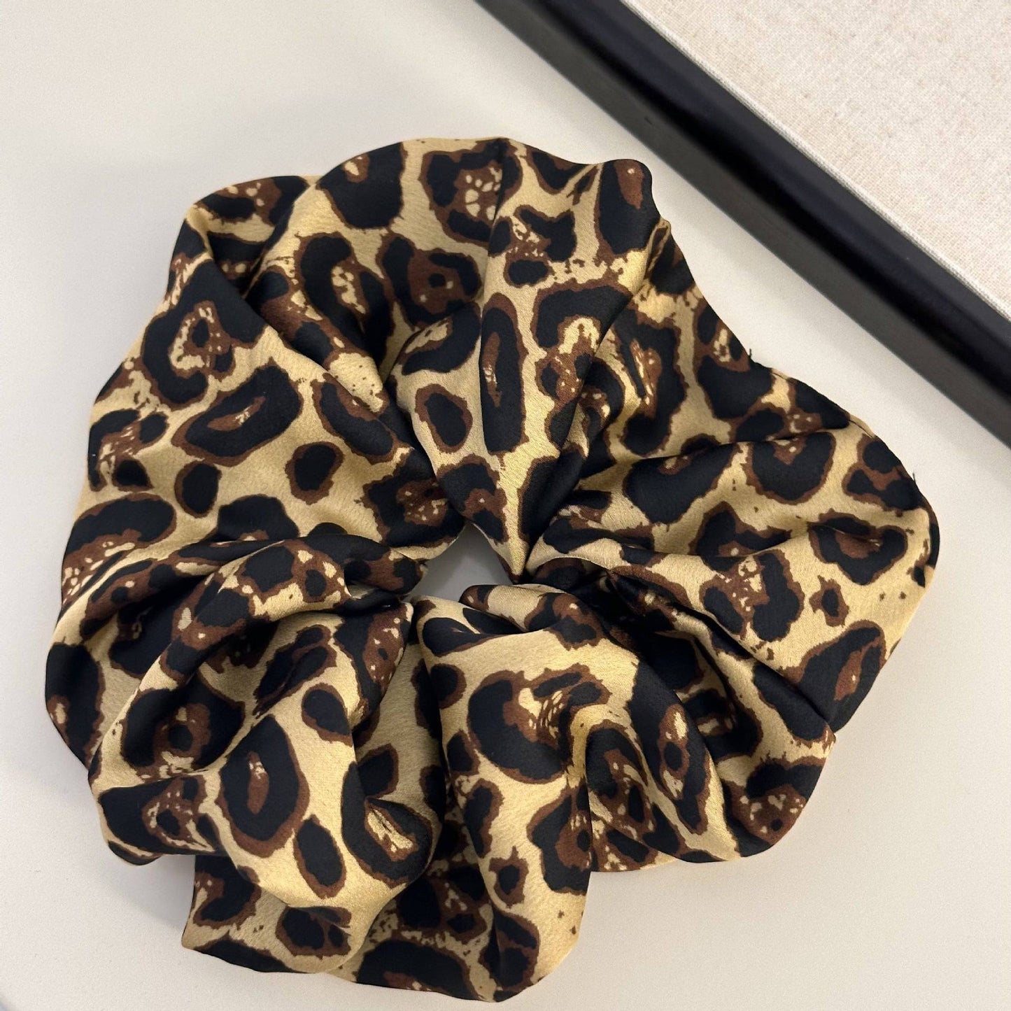 Leopard Elastic Hair Scrunchy - Carri's Cache