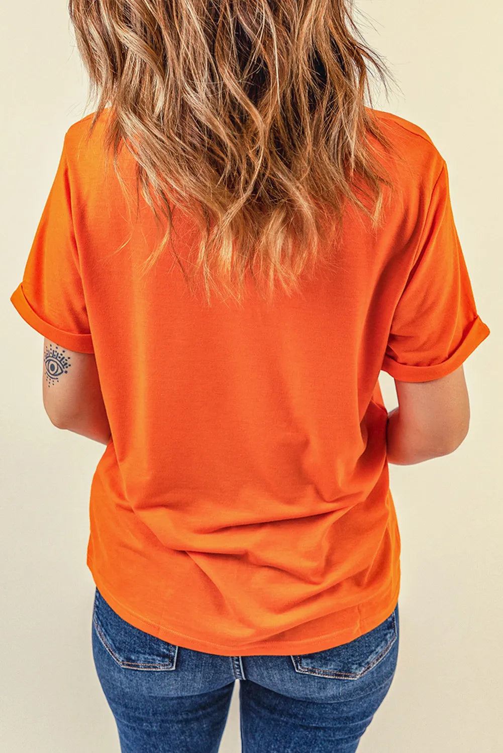 Pumpkin Graphic Round Neck Short Sleeve T-Shirt - Carri's Cache