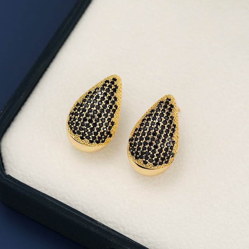 18K Gold-Plated Zircon Teardrop Earring - Carri's Cache