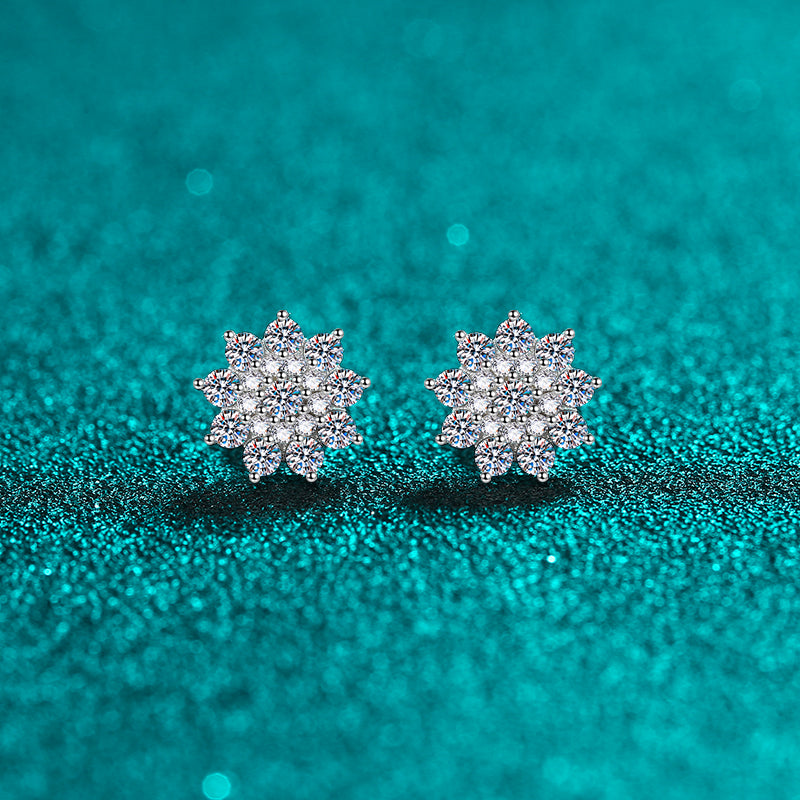 925 Sterling Silver Moissanite Zircon Stud Earrings - Carri's Cache
