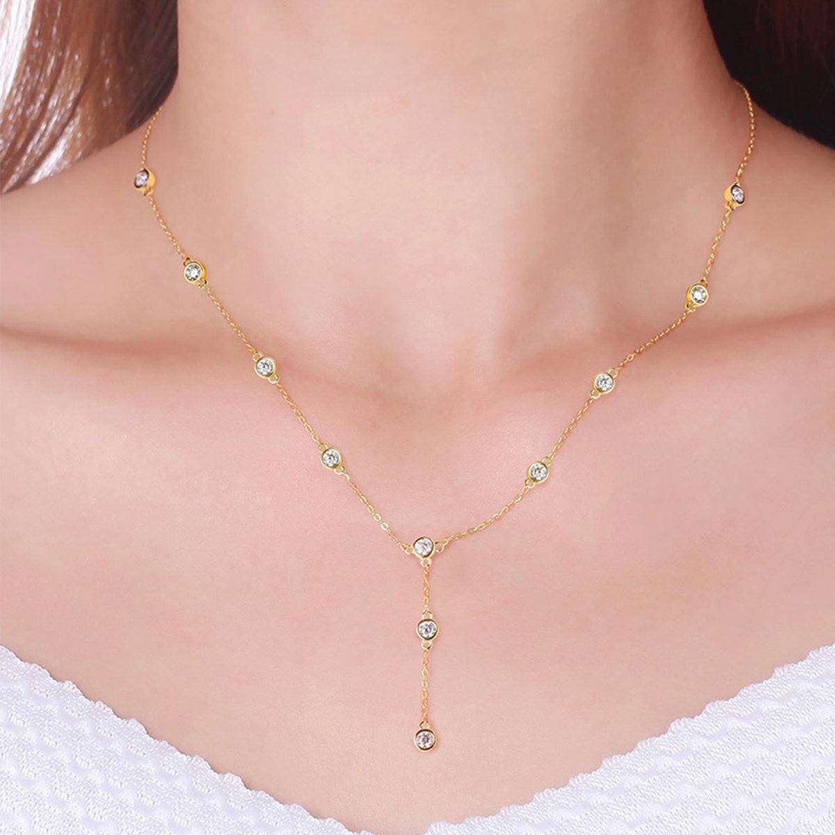 Moissanite 925 Sterling Silver Necklace - Carri's Cache