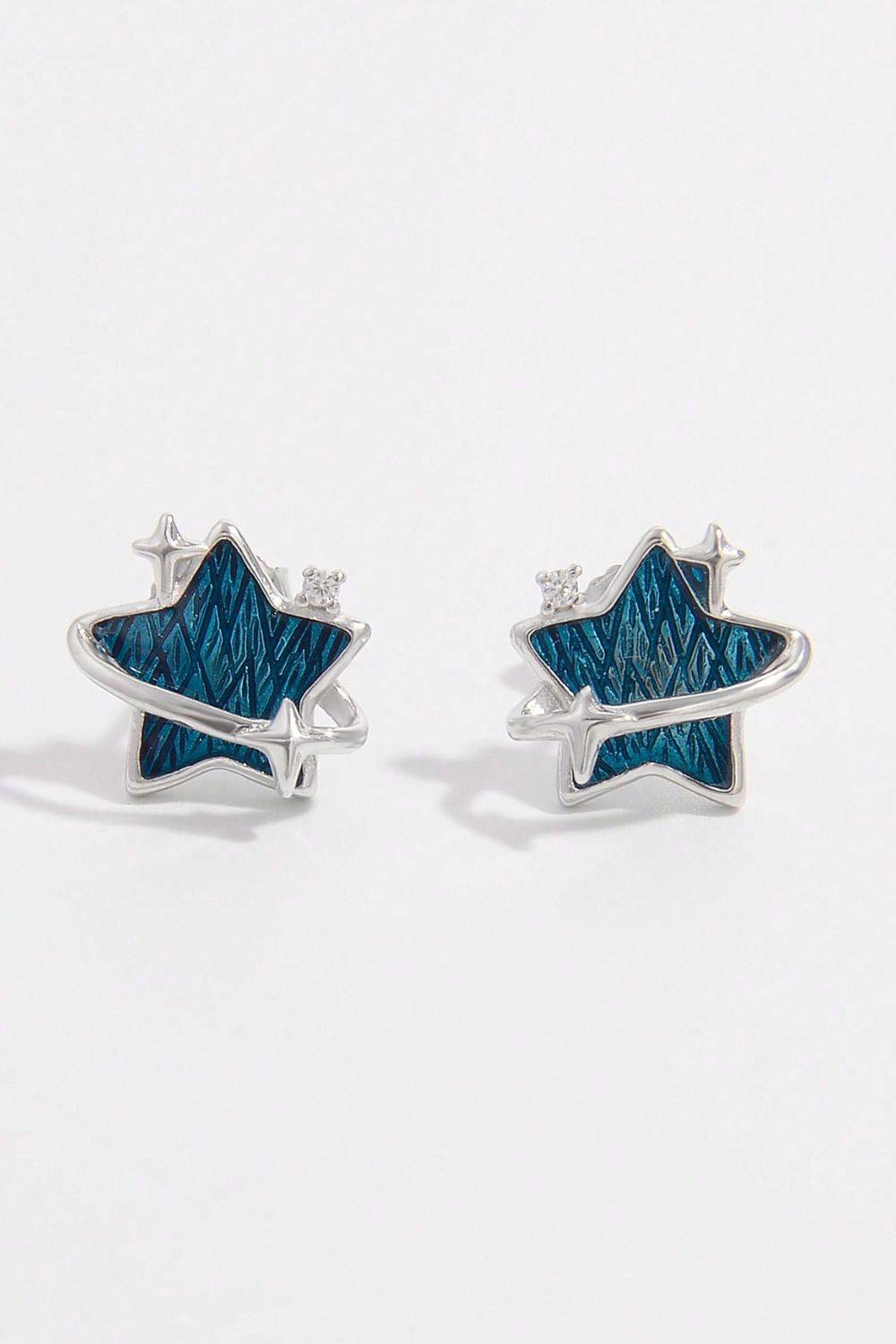 925 Sterling Silver Zircon Star Earrings - Carri's Cache