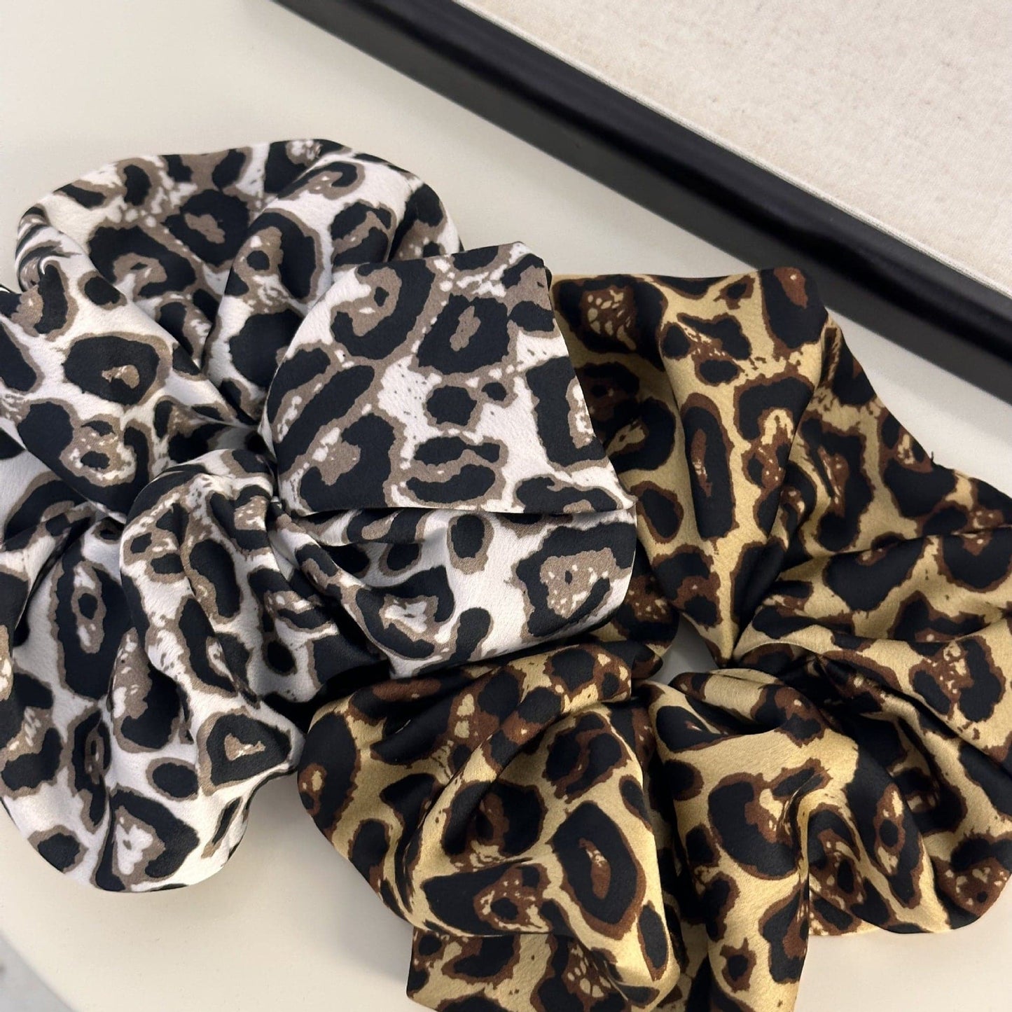 Leopard Elastic Hair Scrunchy - Carri's Cache