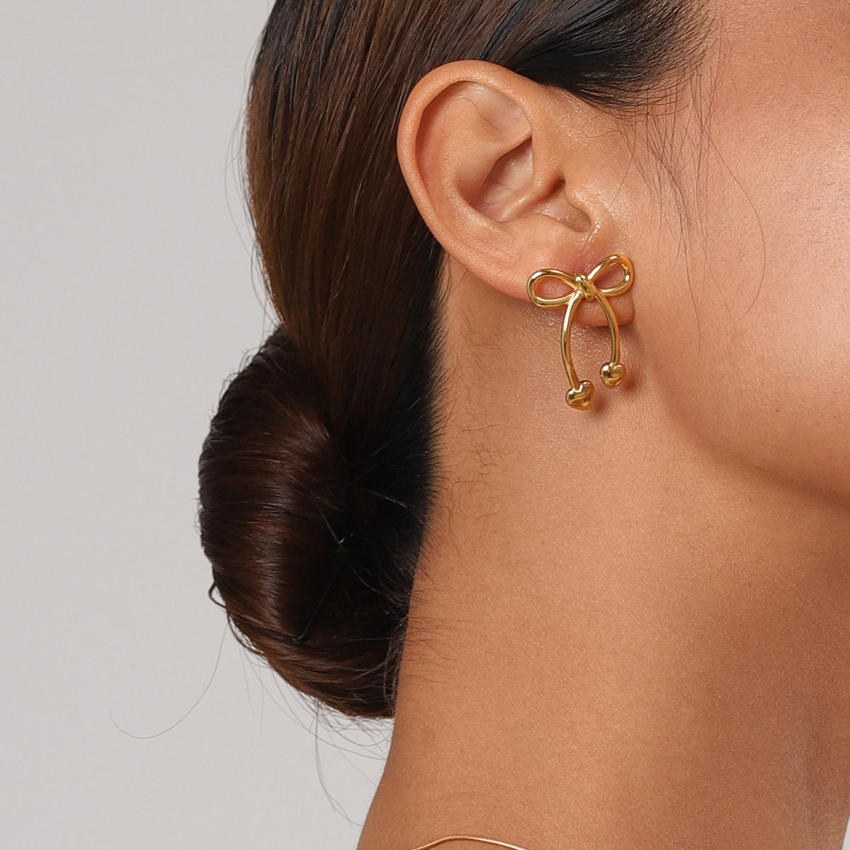 Stainless Steel Bow Earrings - Carri's Cache