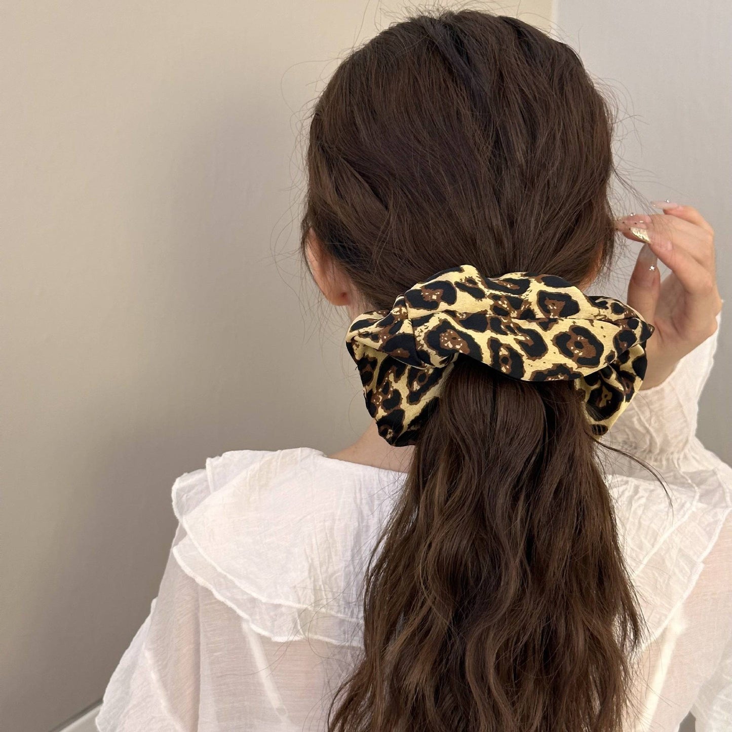 Leopard Elastic Hair Scrunchy - Carri's Cache