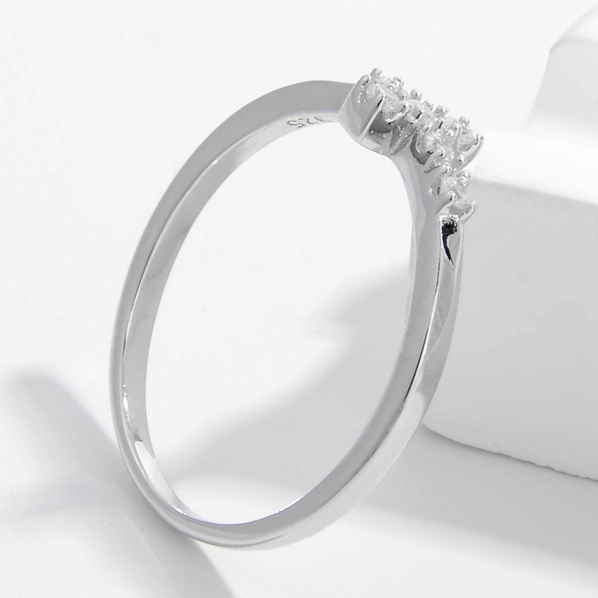 925 Sterling Silver Zircon Cross Ring - Carri's Cache