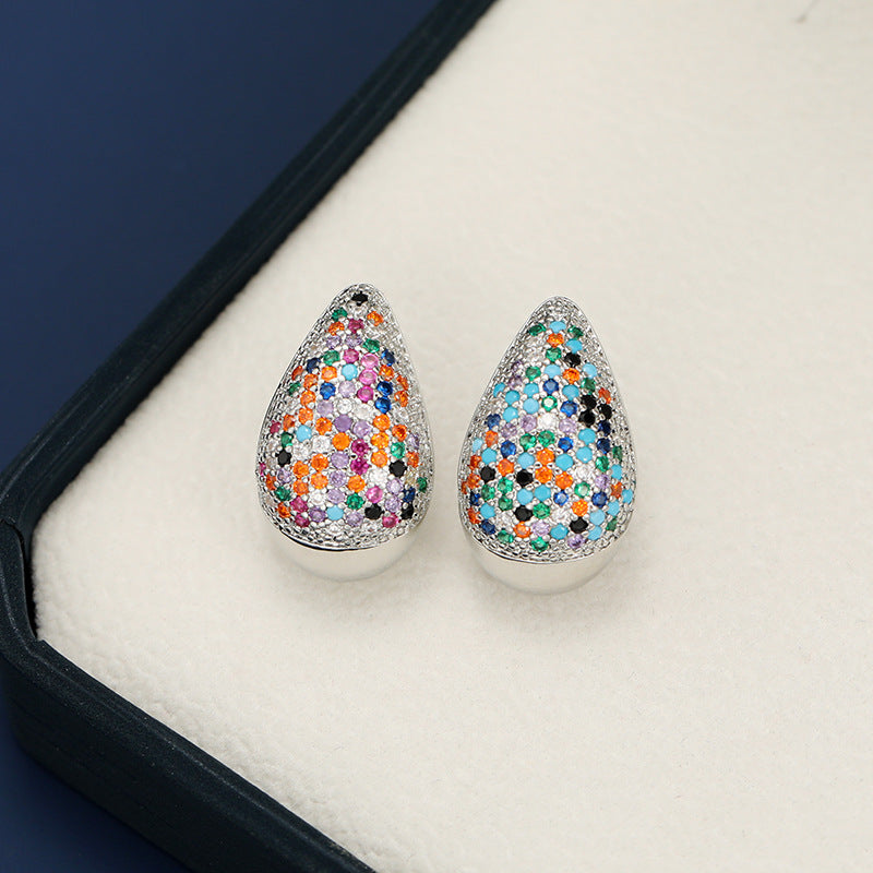 18K Gold-Plated Zircon Teardrop Earring - Carri's Cache