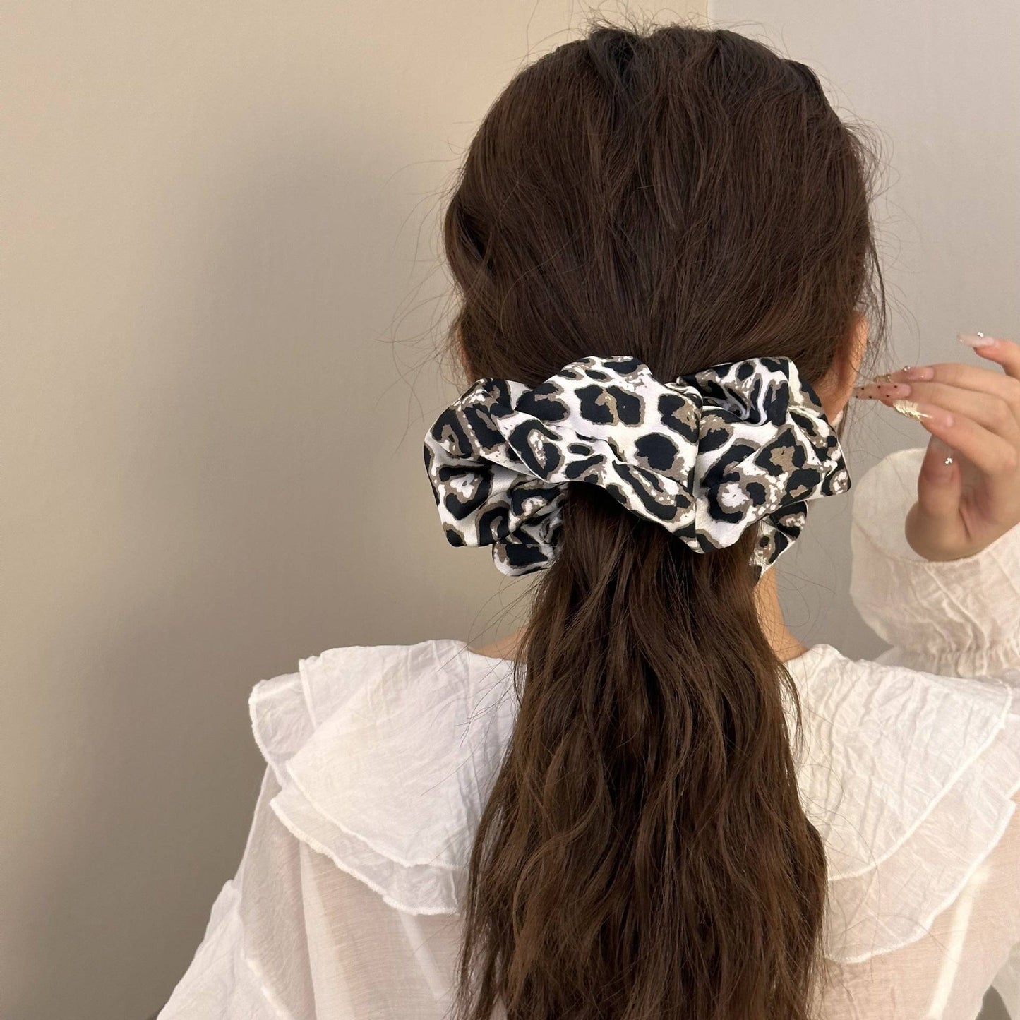 Leopard Elastic Hair Scrunchy - Carri's Cache