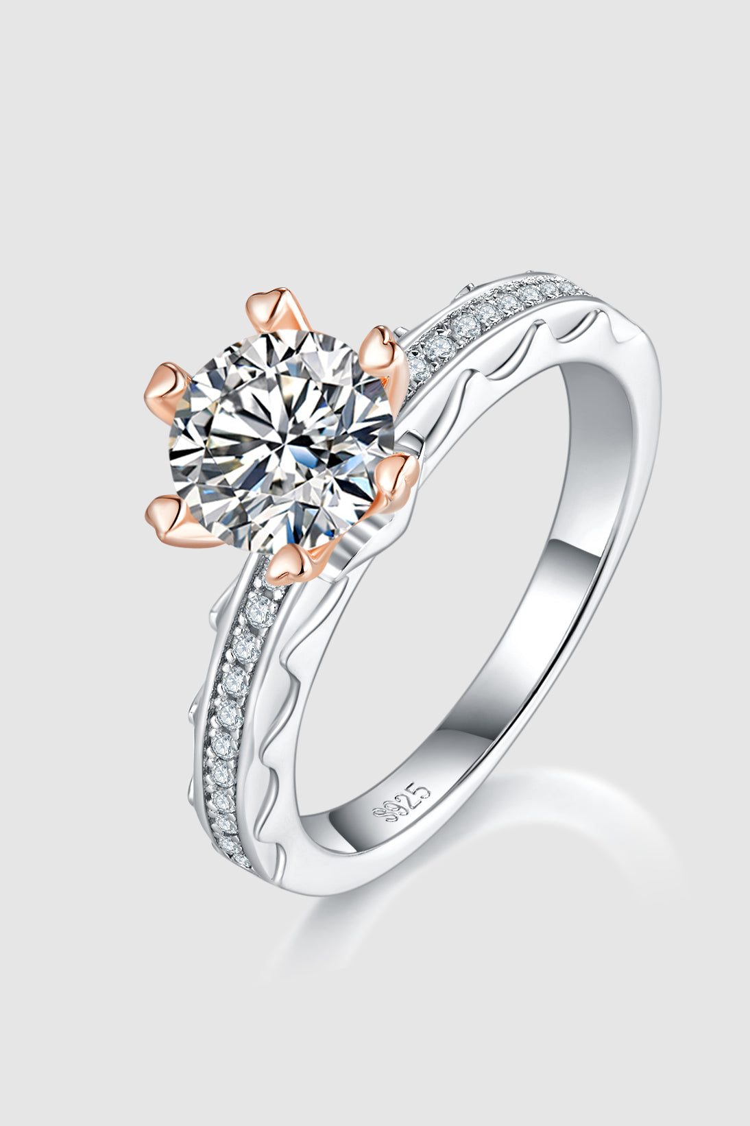 1 Carat Moissanite 925 Sterling Silver Ring - Carri's Cache