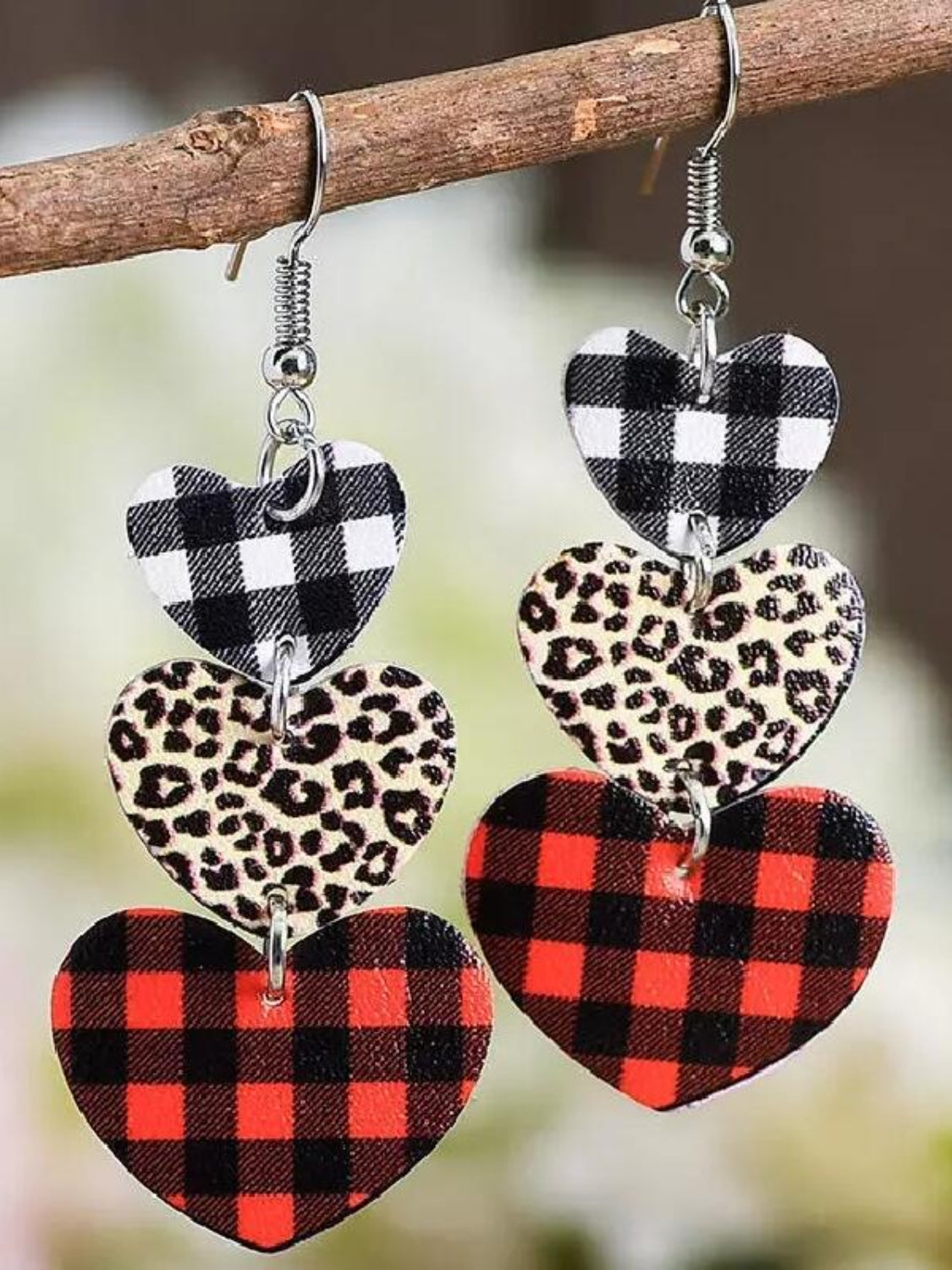 Printed PU Leather Dangle Earrings - Carri's Cache