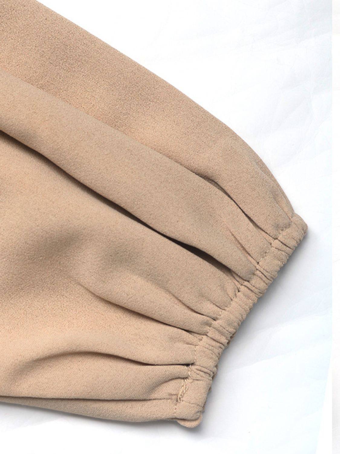 Perfee Frill Tie Neck Long Sleeve Blouse - Carri's Cache