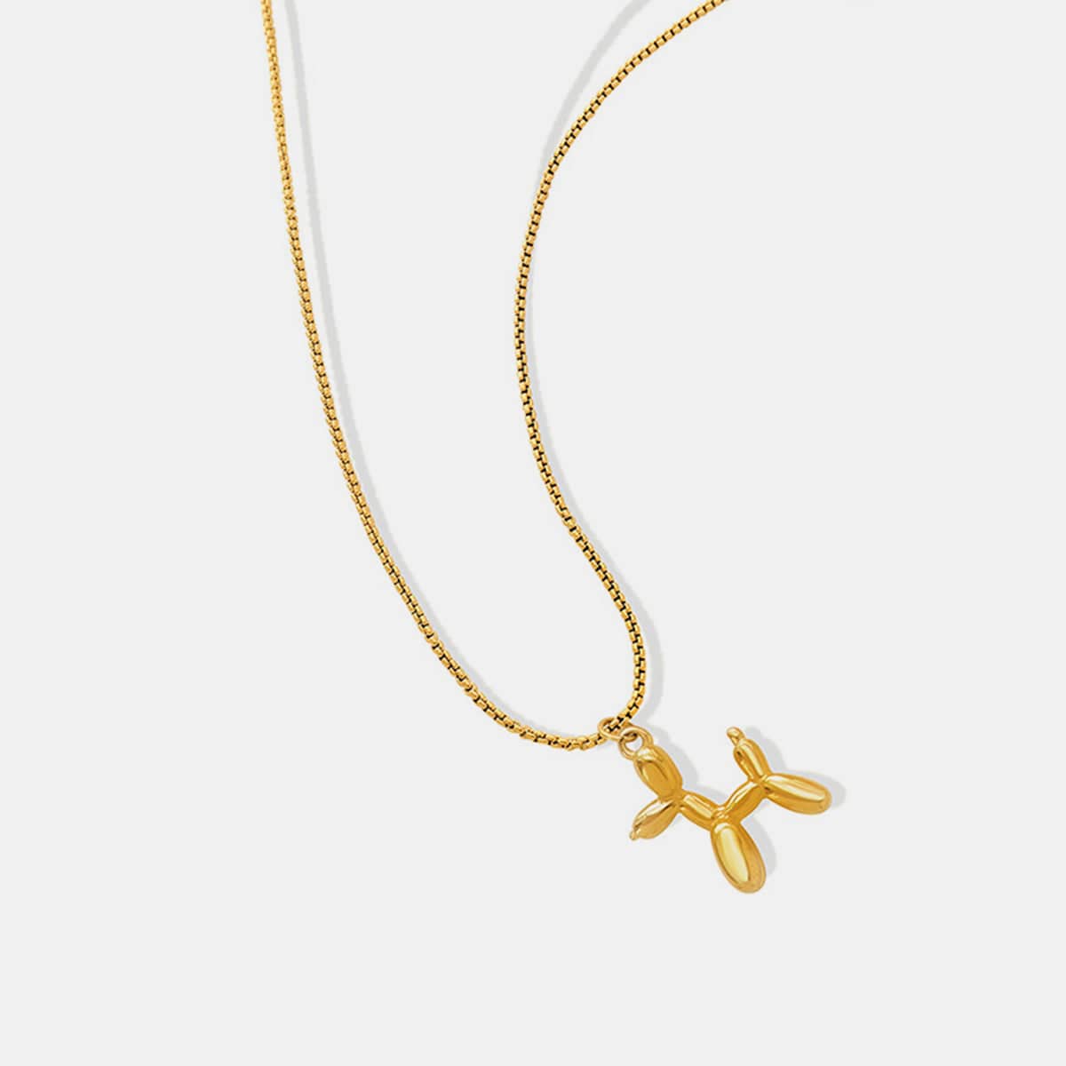 18K Gold-Plated Titanium Steel Puppy Shape Pendant Necklace - Carri's Cache