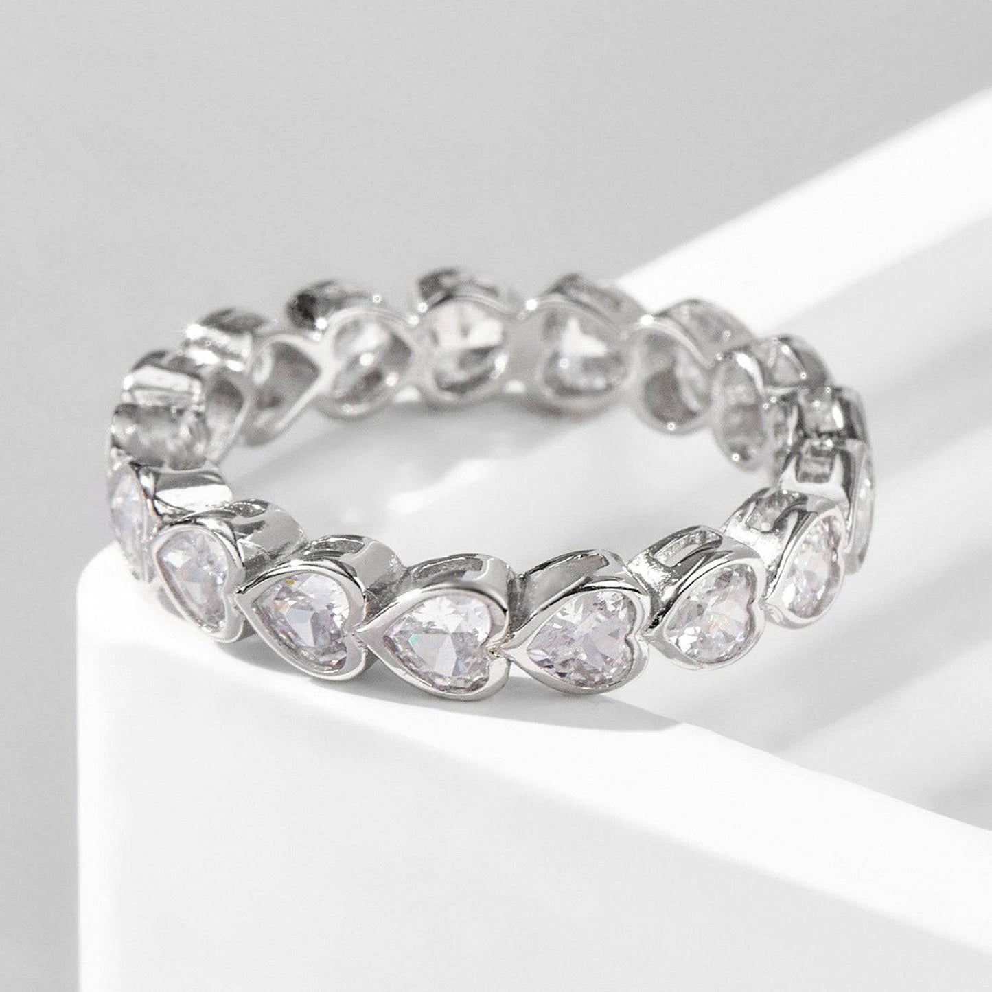 925 Sterling Silver Zircon Heart Ring - Carri's Cache