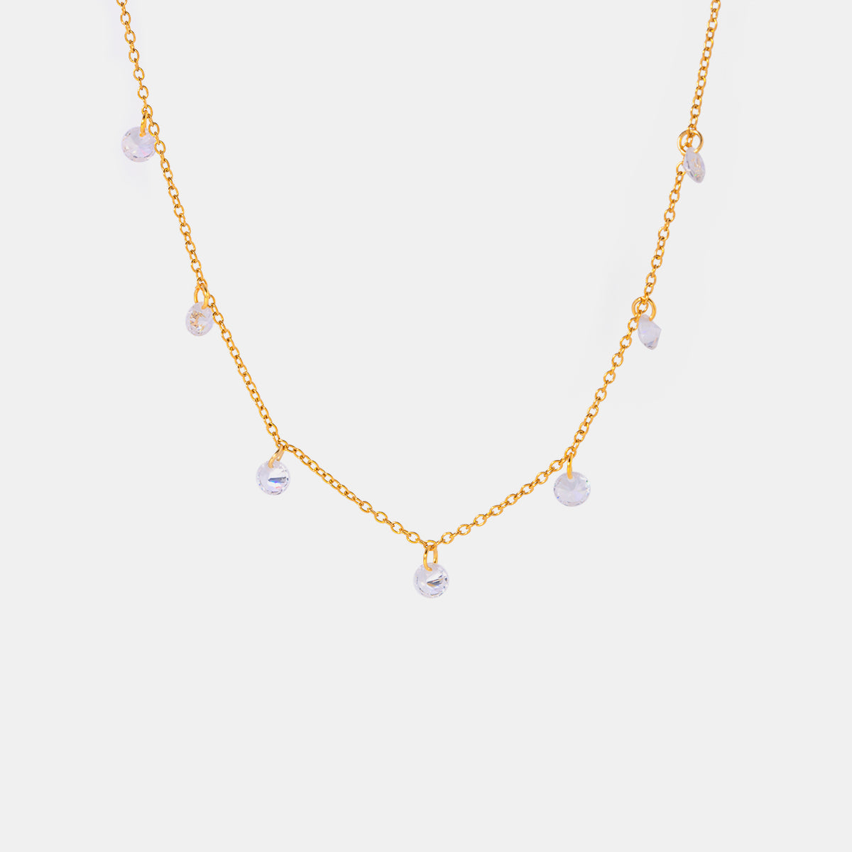 Stainless Steel Rhinestone Pendant Necklace - Carri's Cache