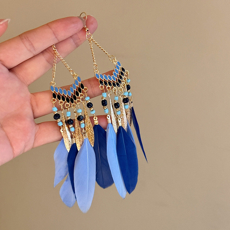 Alloy Rice Bead Dangle Earrings - Carri's Cache