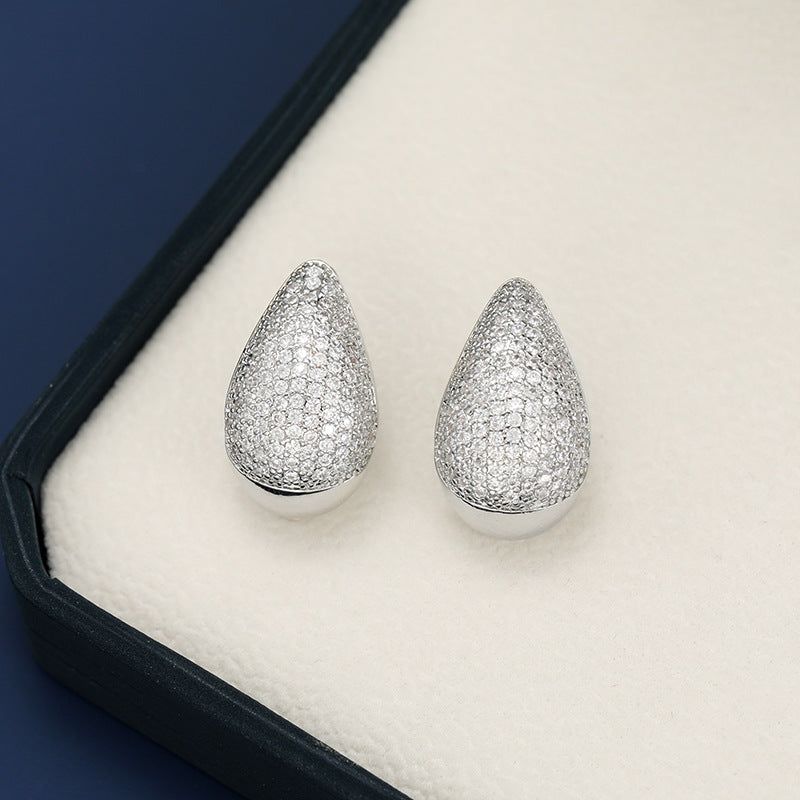 18K Gold-Plated Zircon Teardrop Earring - Carri's Cache