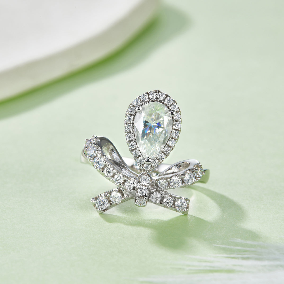 1 Carat Moissanite Zircon 925 Sterling Silver Ring - Carri's Cache