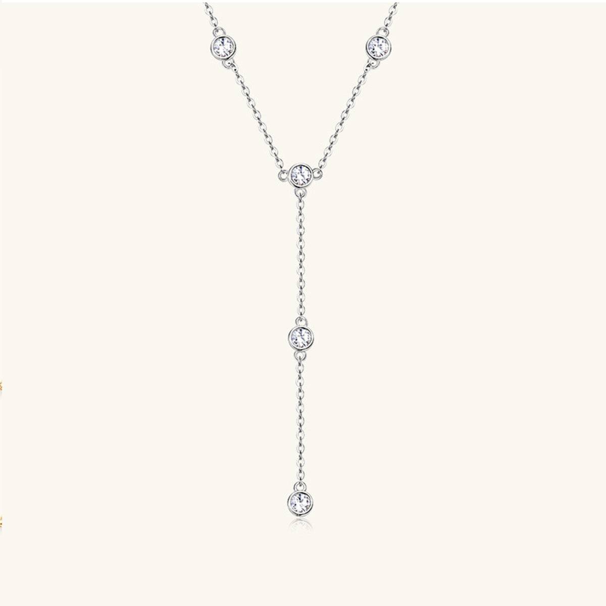 Moissanite 925 Sterling Silver Necklace - Carri's Cache