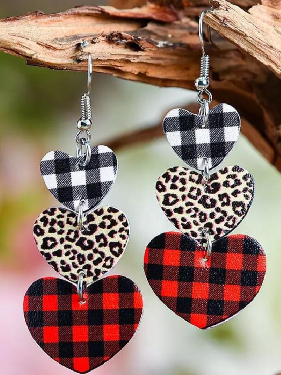 Printed PU Leather Dangle Earrings - Carri's Cache