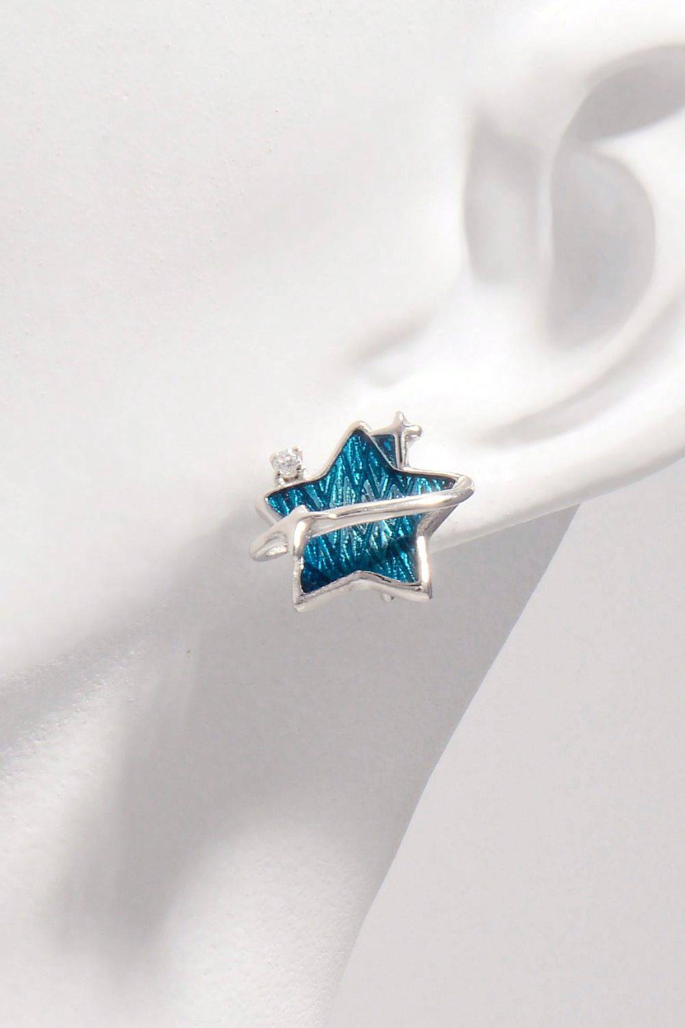 925 Sterling Silver Zircon Star Earrings - Carri's Cache