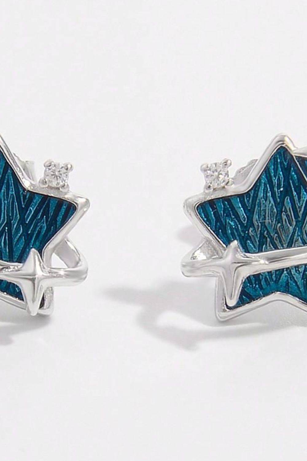 925 Sterling Silver Zircon Star Earrings - Carri's Cache