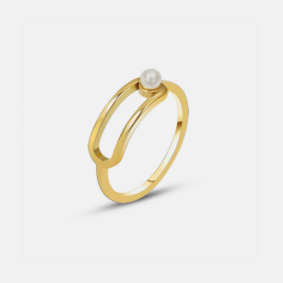 Synthetic Pearl Titanium Steel Ring - Carri's Cache