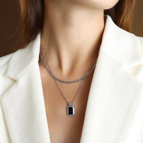 Titanium Steel Gold-Plated Pendant Necklace - Carri's Cache