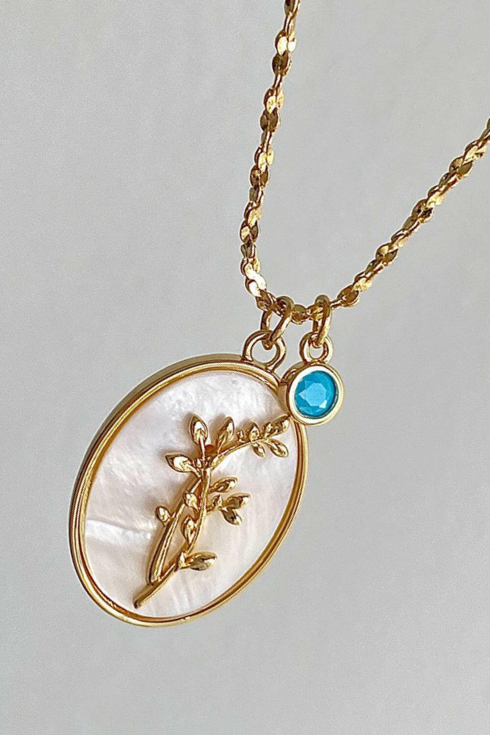 Flower Shell Pendant Copper Necklace - Carri's Cache