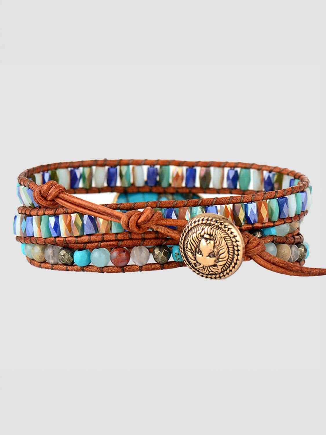 Triple-Layer Natural Stone Bracelet - Carri's Cache