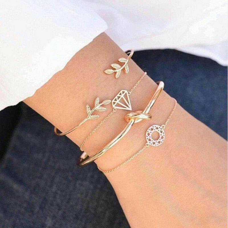 4pcs/Set Bohemian Stone beads bracelets - Carri's Cache