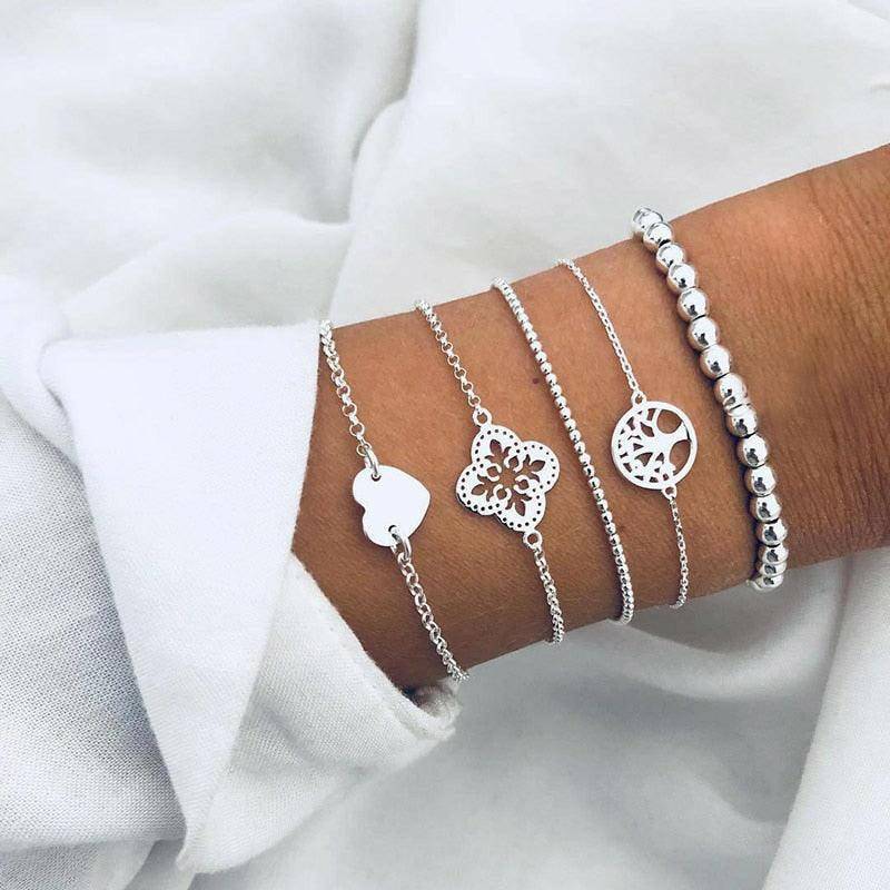 4pcs/Set Bohemian Stone beads bracelets - Carri's Cache