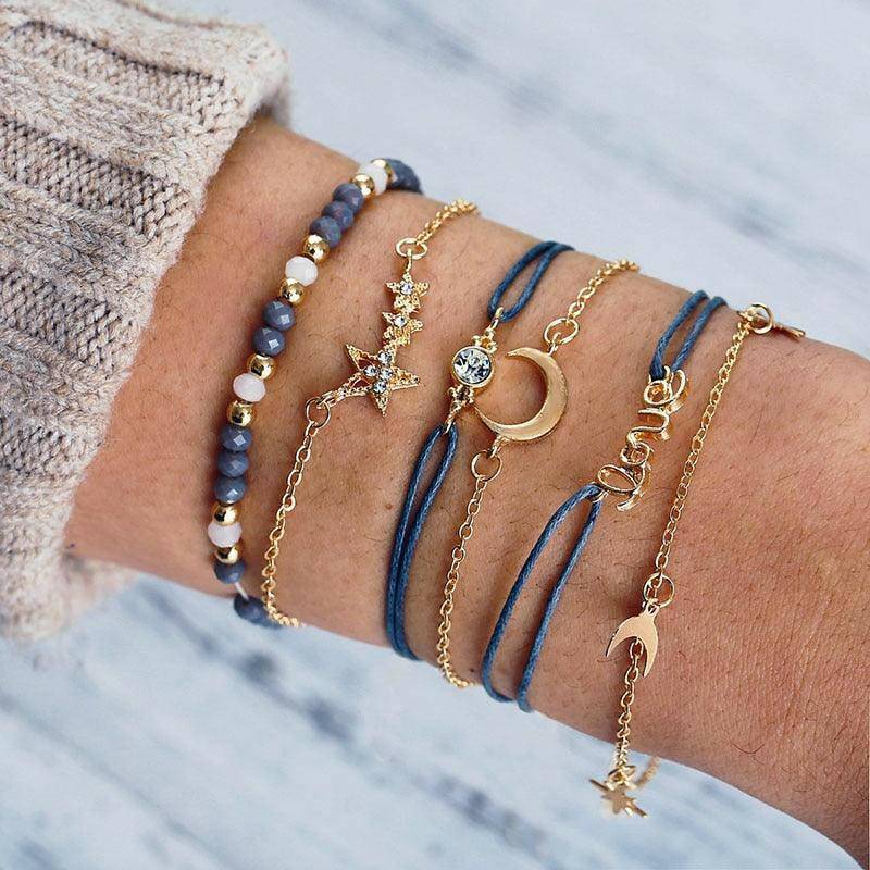 4pcs/Set Bohemian Stone beads bracelets - Carri's Cache
