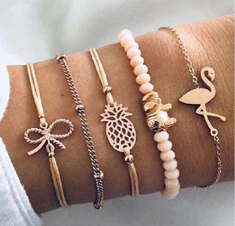 4pcs/Set Bohemian Stone beads bracelets - Carri's Cache