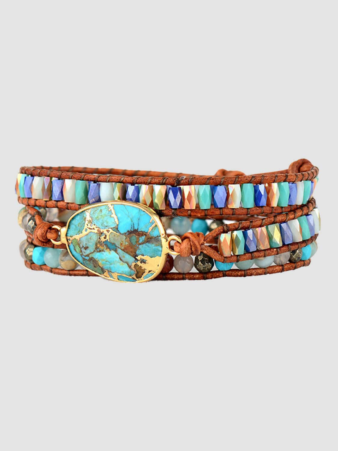 Triple-Layer Natural Stone Bracelet - Carri's Cache