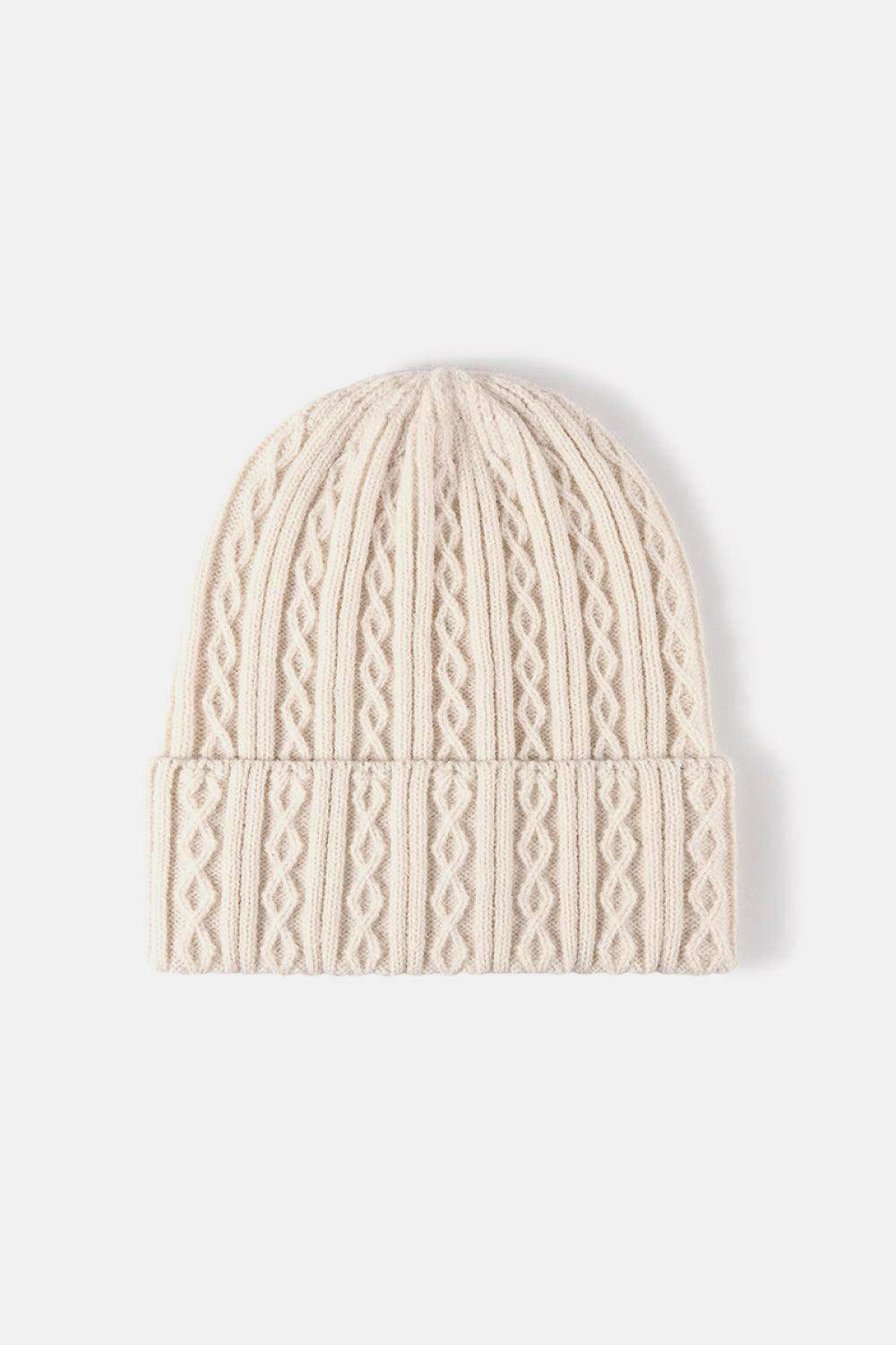 Mixed Knit Cuff Beanie - Carri's Cache