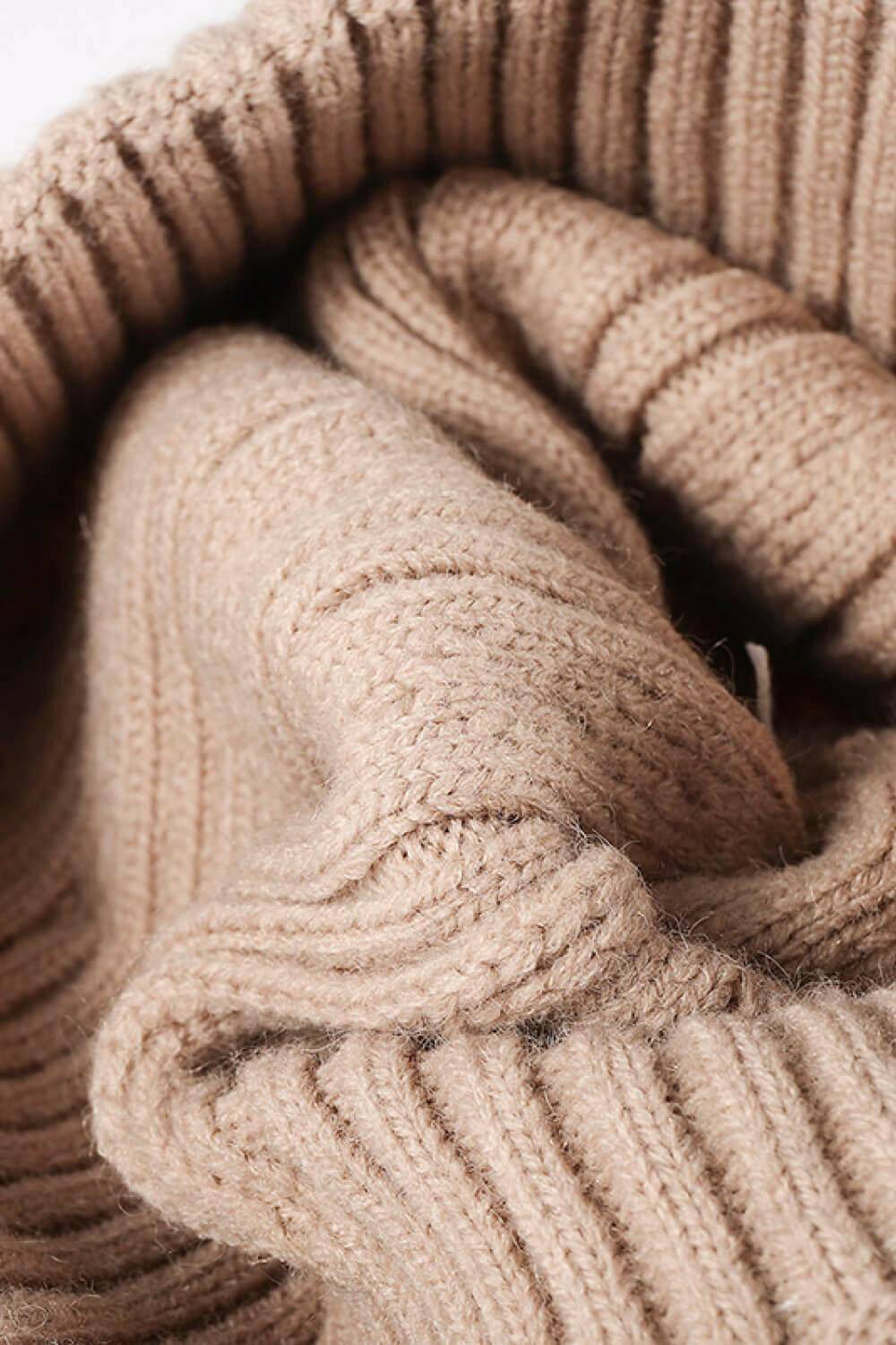 Mixed Knit Cuff Beanie - Carri's Cache