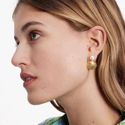 18K Gold-Plated Stainless Steel Shell Shape Earrings - Carri's Cache