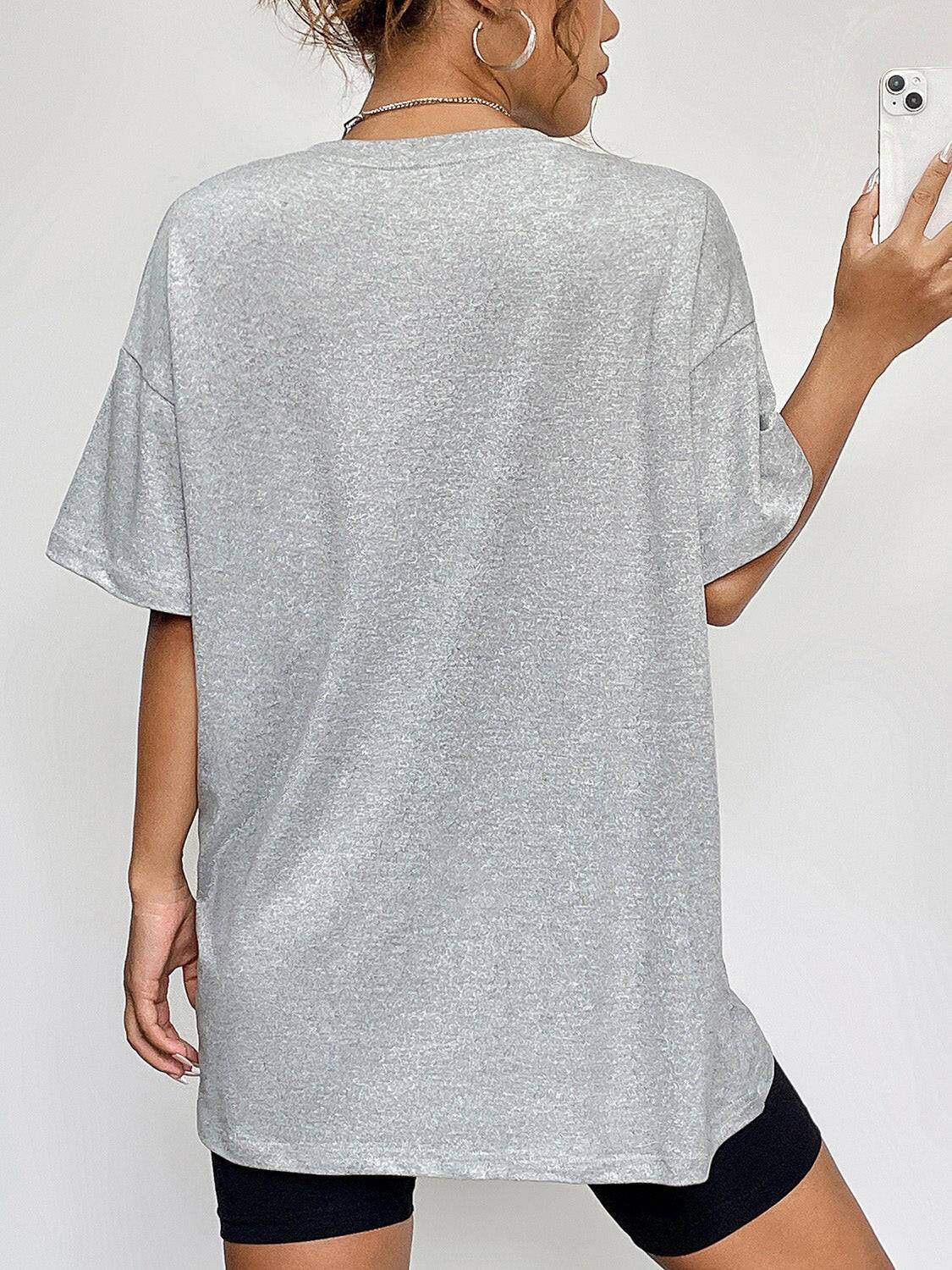 Round Neck Short Sleeve Fall Season Graphic T-Shirt - Carri's Cache