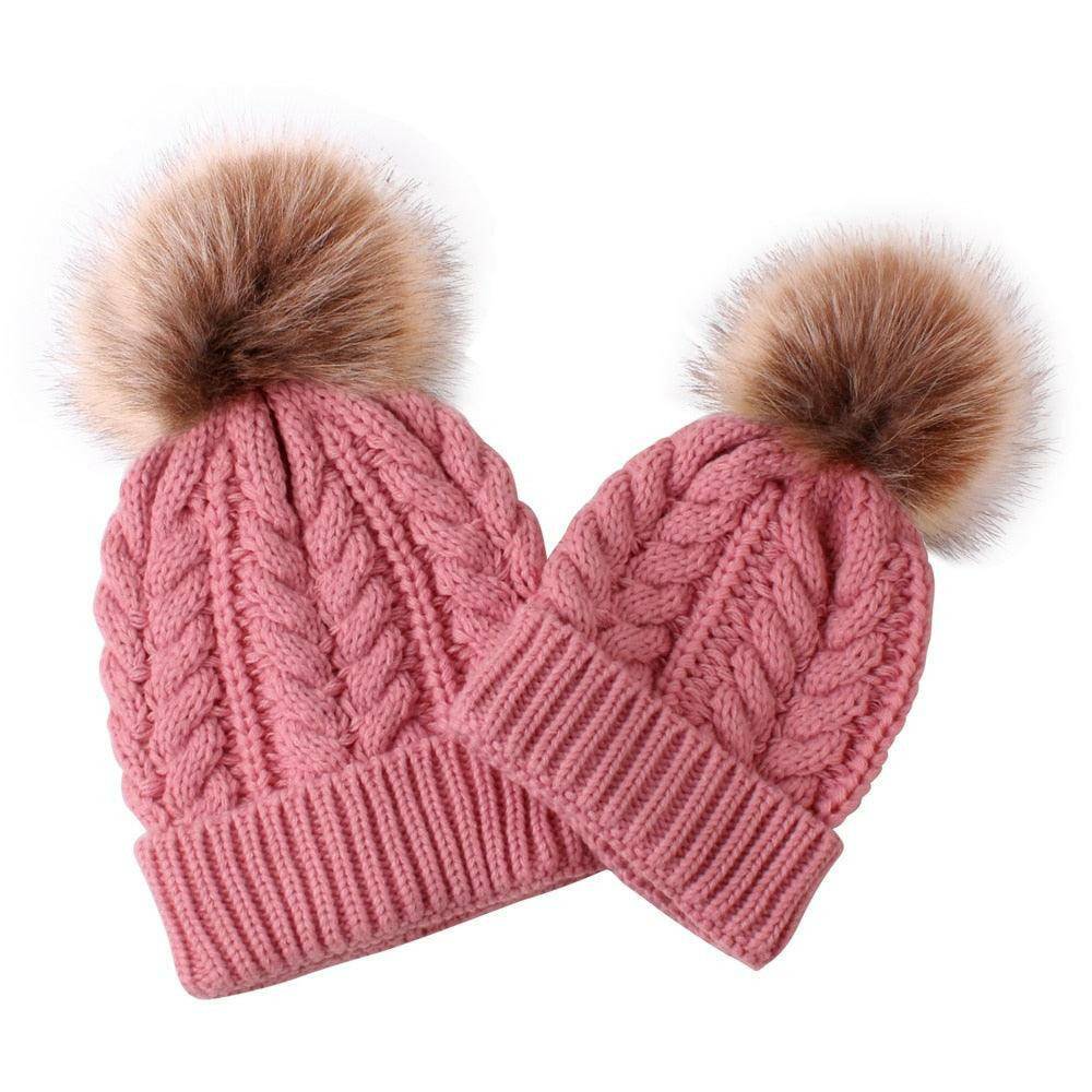 Mother & Child Matching Knit Pom Beanie - Carri's Cache