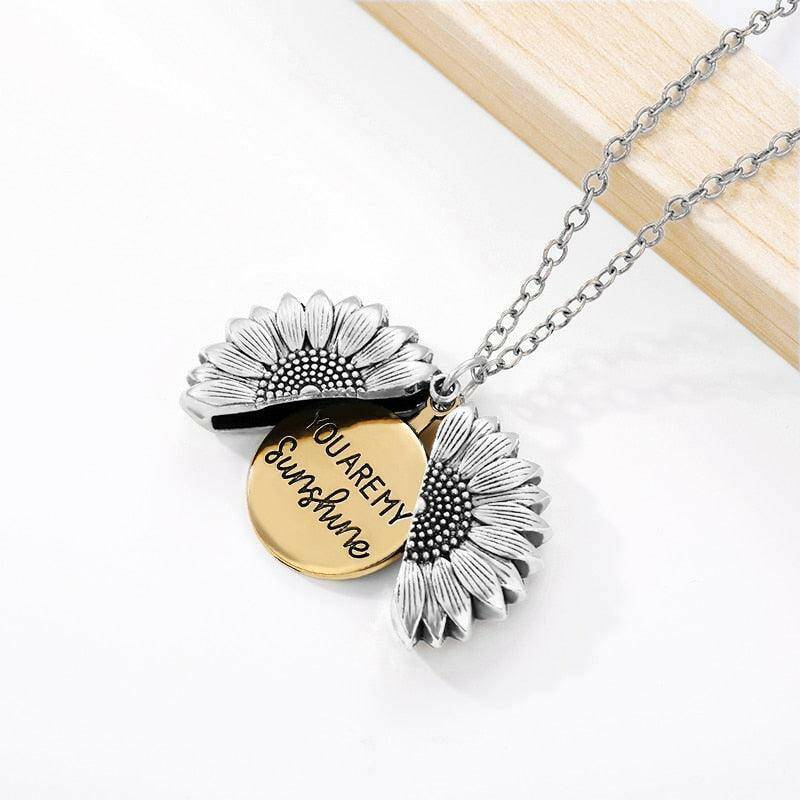 You Are My Sunshine Sunflower Necklace - Carri's Cache